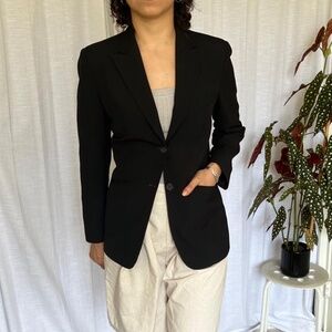 Vintage Fitted Black Blazer